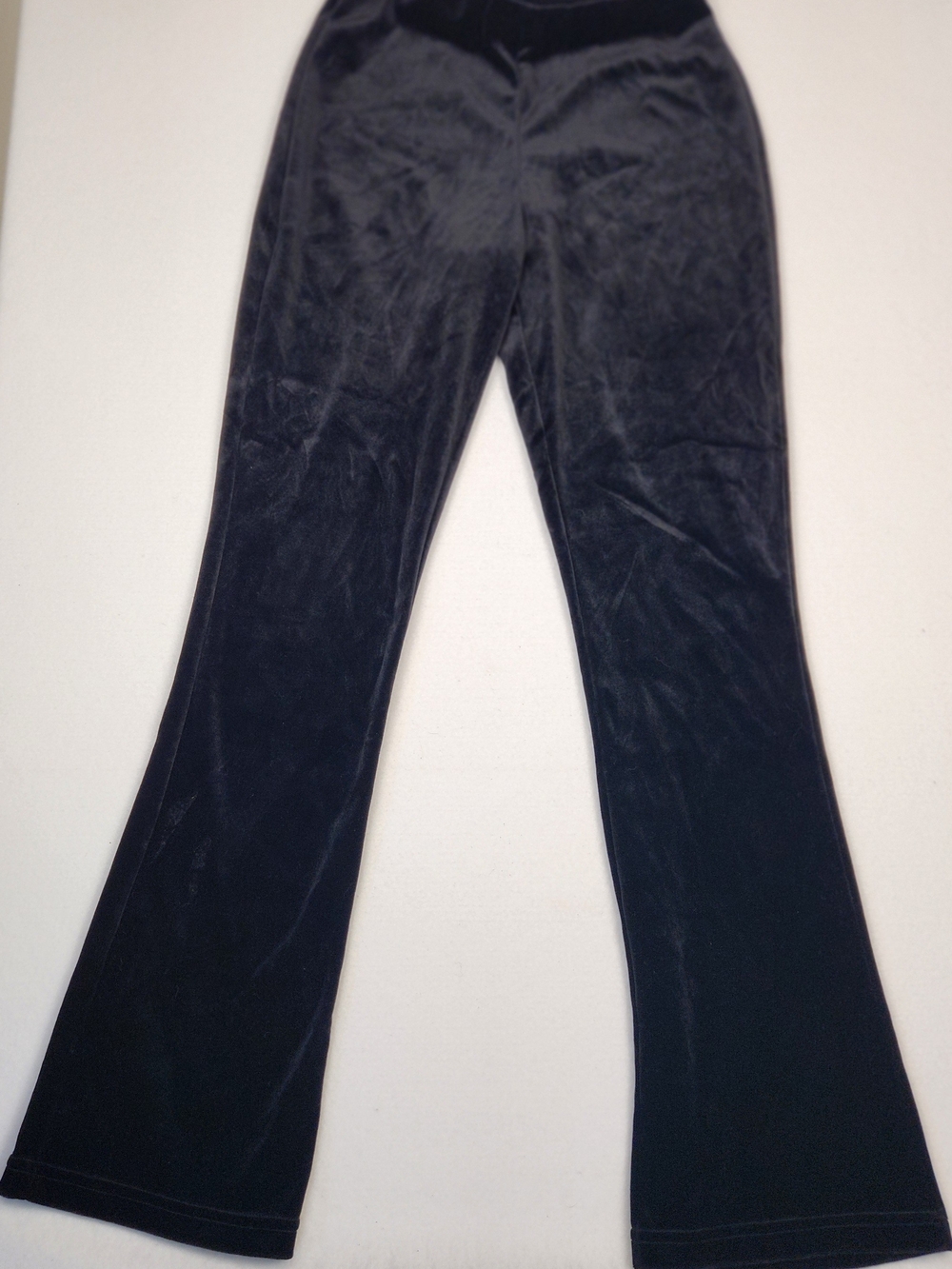 A. Byer Women's Blk Velvet Pants Whimsy Goth Sz M Soft Flare Leg